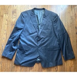 John Nordstrom Blazer Mens Size 46 Dark Gray Travel Wool REDA Jacket